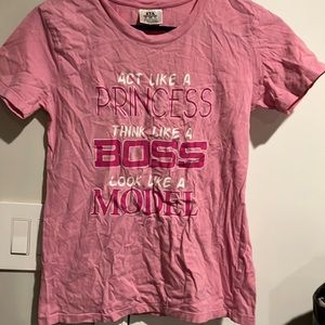Mill-Tex Pink Funny Quote Shirt